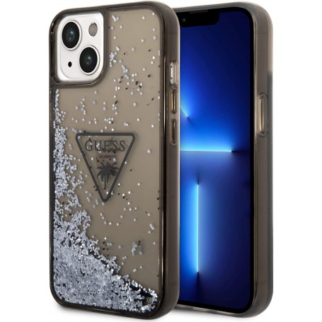 Funda Guess purpurina líquida Plateada para Apple iPhone 14 color Negro
