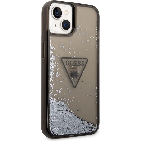 Funda Guess purpurina líquida Plateada para Apple iPhone 14 color Negro