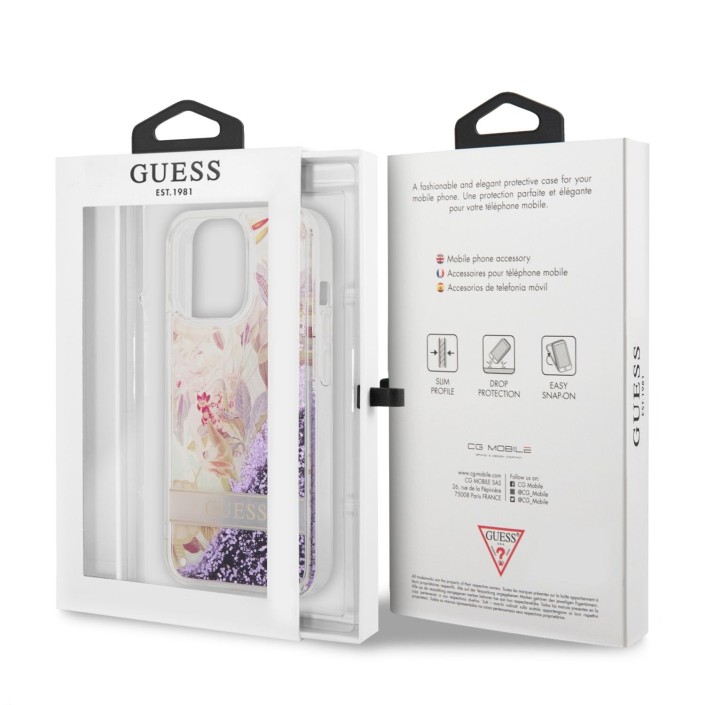 Funda Guess purpurina líquida para iPhone 13...
