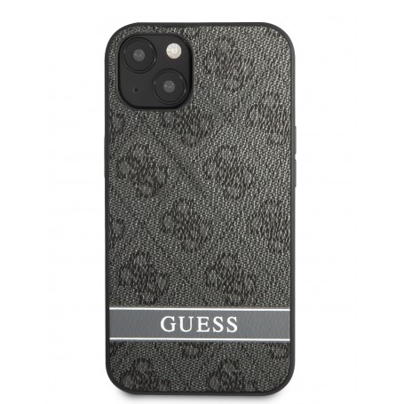 Funda Guess para Apple iPhone 13 Gris con logo y franja Gris