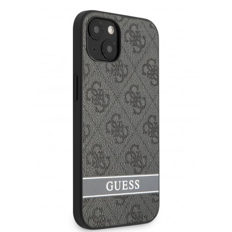 Funda Guess para Apple iPhone 13 Gris con logo y franja Gris