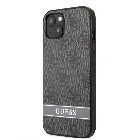 Funda Guess para Apple iPhone 13 Gris con logo y franja Gris