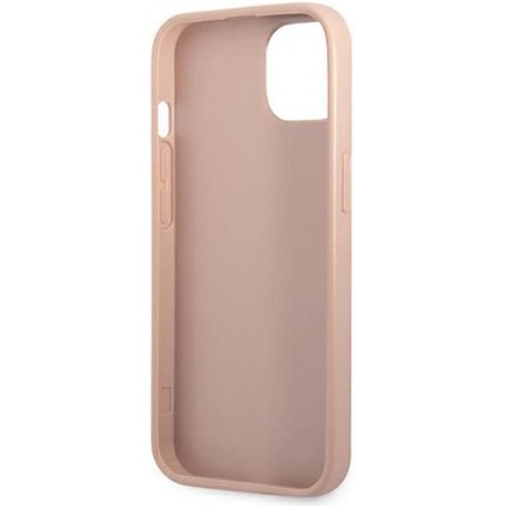 Funda Guess diseño Saffiano con tarjetero para Apple iPhone 13 color Rosa