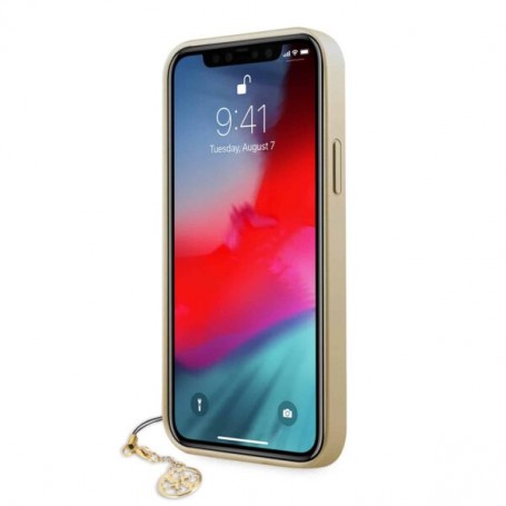 Funda Guess en Silicona diseño 4G con Charm para iPhone 12 | 12 Pro color Marrón