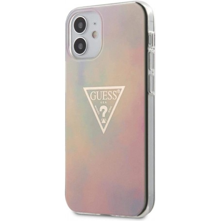 Funda Guess en Silicona diseño Tie & Die para iPhone 12 Mini color Rosa