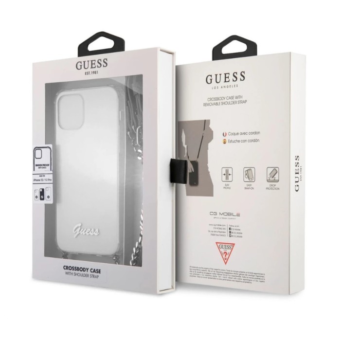 Funda Rígida Guess Transparente con cadena...