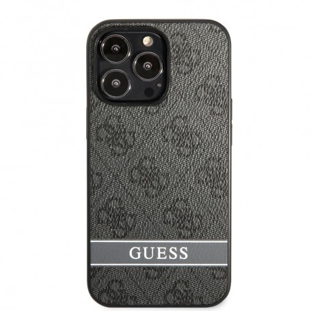 Funda Guess para Apple iPhone 13 Pro Gris con logo y franja Gris