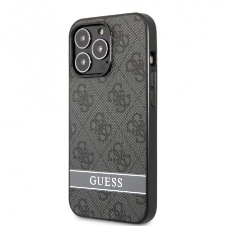 Funda Guess para Apple iPhone 13 Pro Gris con logo y franja Gris