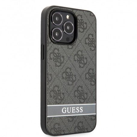 Funda Guess para Apple iPhone 13 Pro Gris con logo y franja Gris