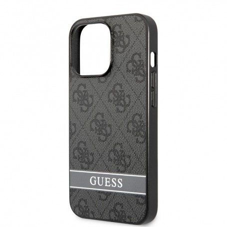 Funda Guess para Apple iPhone 13 Pro Gris con logo y franja Gris
