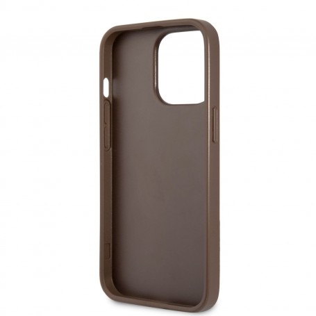 Funda Guess para Apple iPhone 13 Pro Marrón con logo y franja Marrón