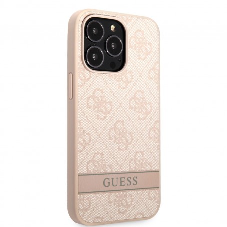 Funda Guess para Apple iPhone 13 Pro Rosa con logo y franja Rosa