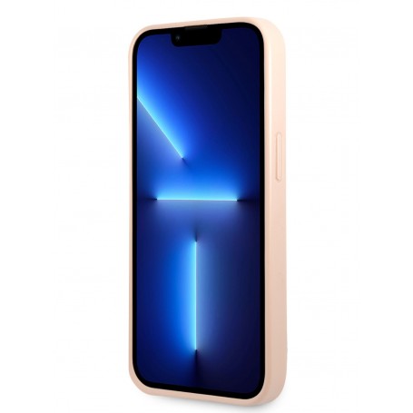 Funda Guess para Apple iPhone 13 Rosa con logo y franja Rosa