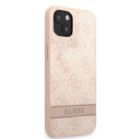 Funda Guess para Apple iPhone 13 Rosa con logo y franja Rosa