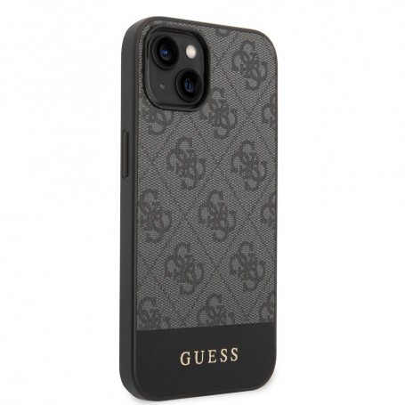 Funda Guess para Apple iPhone 14 Plus Gris con logo y franja Gris