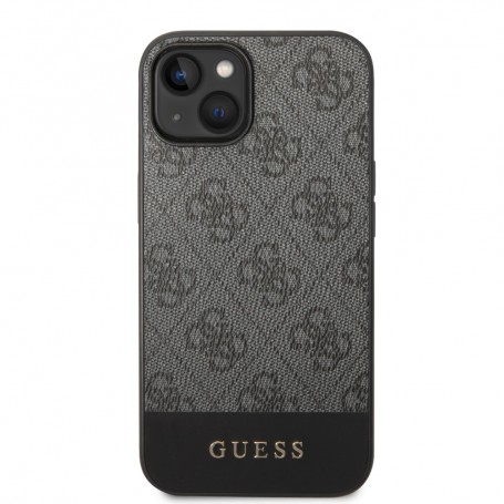 Funda Guess para Apple iPhone 14 Plus Gris con logo y franja Gris