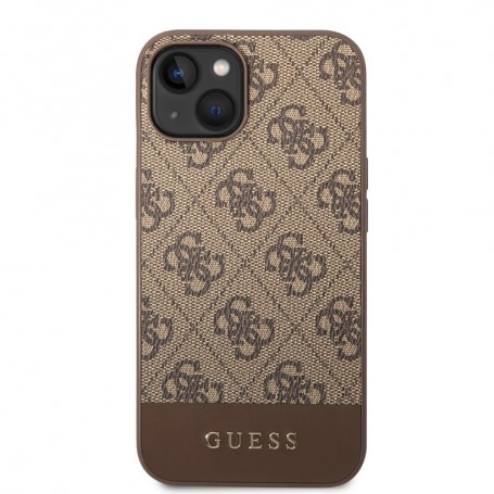 Funda Guess para Apple iPhone 14 Plus Marrón con logo y franja Marrón