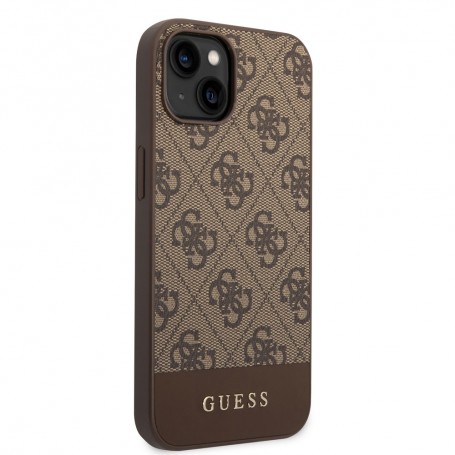 Funda Guess para Apple iPhone 14 Plus Marrón con logo y franja Marrón