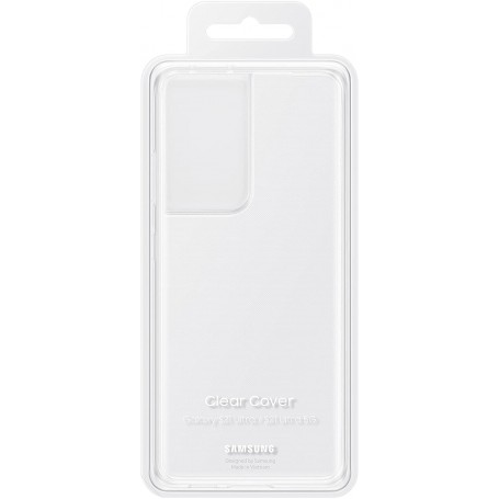 Funda Clear Cover para Samsung Galaxy S21 Ultra Transparente Modelo EF-QG998TT | Estado Muy Bueno | Outlet