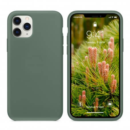 Funda Silicona para Apple iPhone 11 Pro Verde Pino | Librephonia | Estado Genial |Outlet