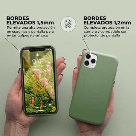 Funda Silicona para Apple iPhone 11 Pro Verde Pino | Librephonia | Estado Genial |Outlet