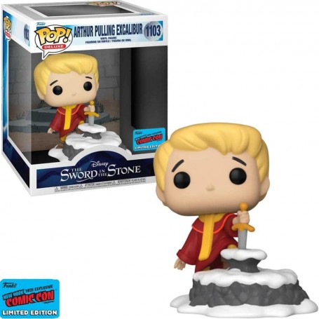Figura Funko Pop! Deluxe Disney Arthur sacando Excalibur Modelo 1103 | 49150 Edición Limitada