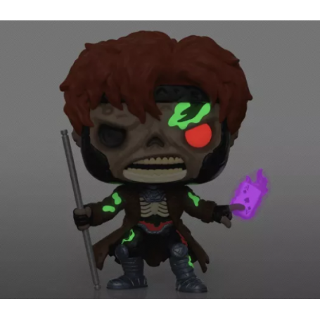 Figura Funko Pop! Marvel Zombies Zombie Gambit Modelo 793 | 52262 Edición Especial Brilla en la Oscuridad