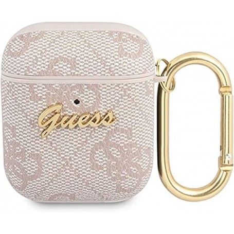 Funda Guess Silicona para Apple Airpods Rosa Estampado Modelo GUA24GSMP