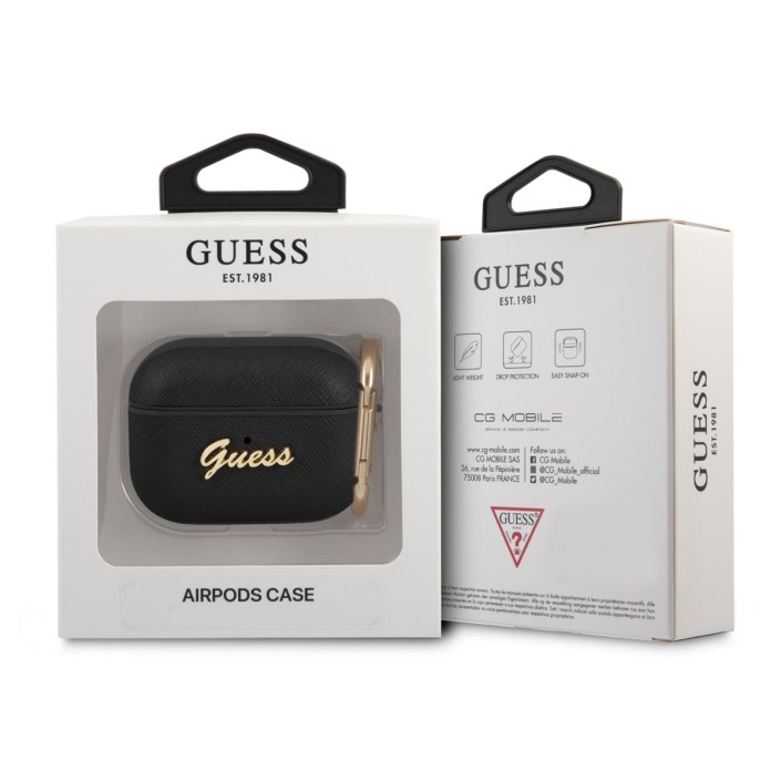 Funda Guess Silicona para Apple Airpods 3 Negro...