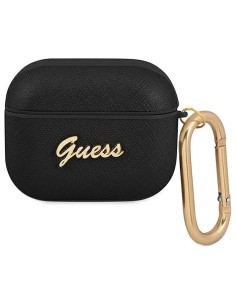 Funda Guess Silicona para Apple Airpods 3 Negro Saffiano...