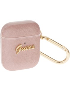 Funda Guess Silicona para Apple Airpods Rosa Saffiano... 2