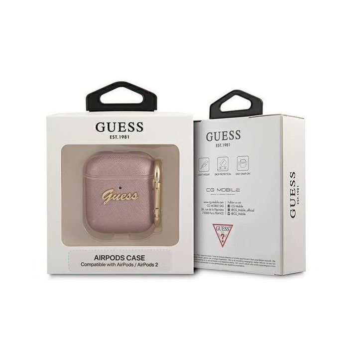 Funda Guess Silicona para Apple Airpods Rosa...