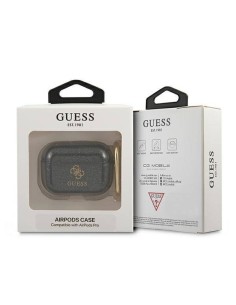Funda Guess Silicona para Apple Airpods Pro Negro Glitter...