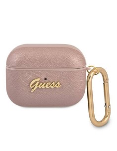 Funda Guess Silicona para Apple Airpods Pro Saffiano Rosa...