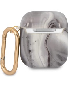 Funda Guess Silicona para Apple Airpods Negro Marmolado... 2