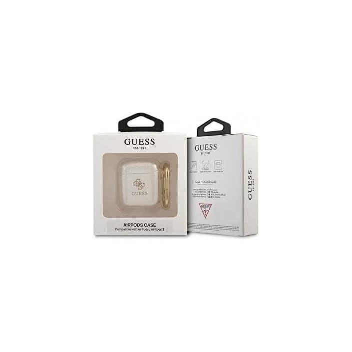 Funda Guess Silicona para Apple Airpods Blanca...