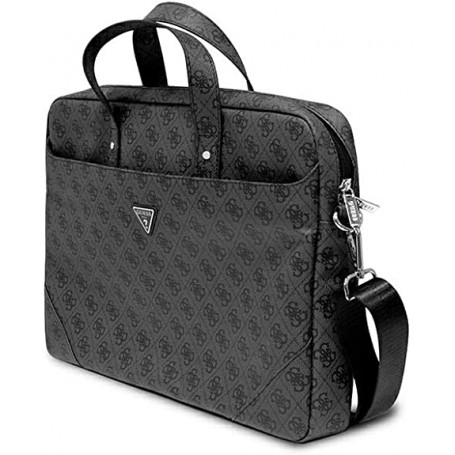Maletín Guess para portátil y tablet de 15" con logotipo triángulo estampado Negro Modelo GUCB15P4TK