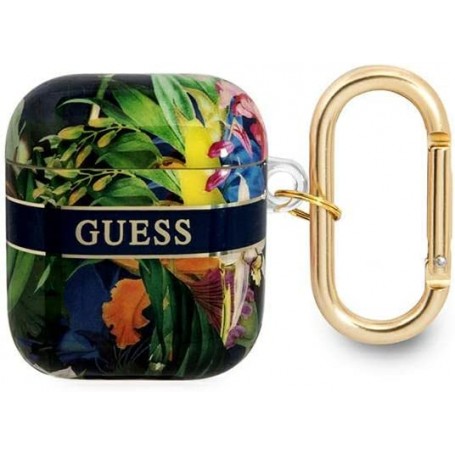 Funda Guess Silicona para Apple Airpods Azul Tropical Modelo GUA2HHFLB