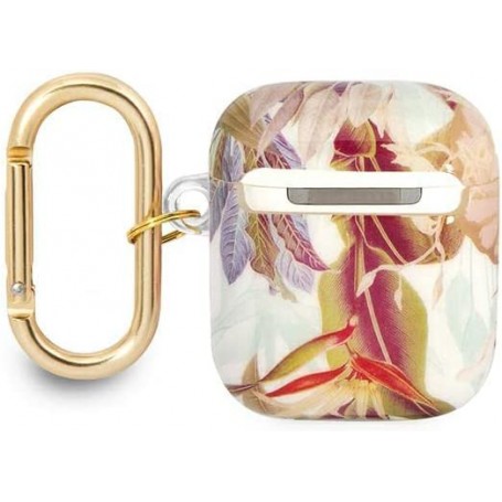 Funda Guess Silicona para Apple Airpods Violeta Flores Modelo GUA2HHFLU