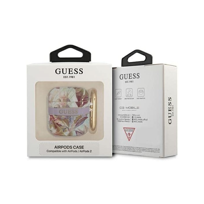 Funda Guess Silicona para Apple Airpods Violeta...