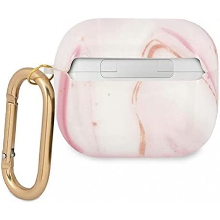 Funda Guess Silicona para Apple Airpods 3 Rosa Marmolado Modelo GUA3UNMP
