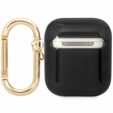 Funda Guess Silicona para Apple Airpods Negro Dorado Modelo GUA2HGCOHK