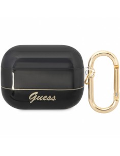 Funda Guess Silicona para Apple Airpods Pro Negro Dorado...