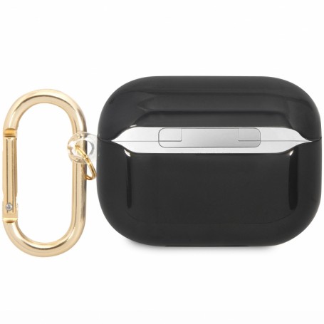 Funda Guess Silicona para Apple Airpods Pro Negro Dorado Modelo GUAPHGCOHK