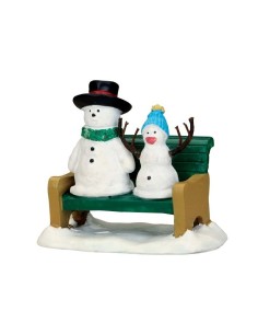 Figura Lemax Muñecos de nieve padre e hijo Modelo 52368