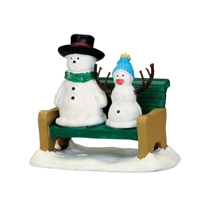 Figura Lemax Muñecos de nieve padre e hijo...