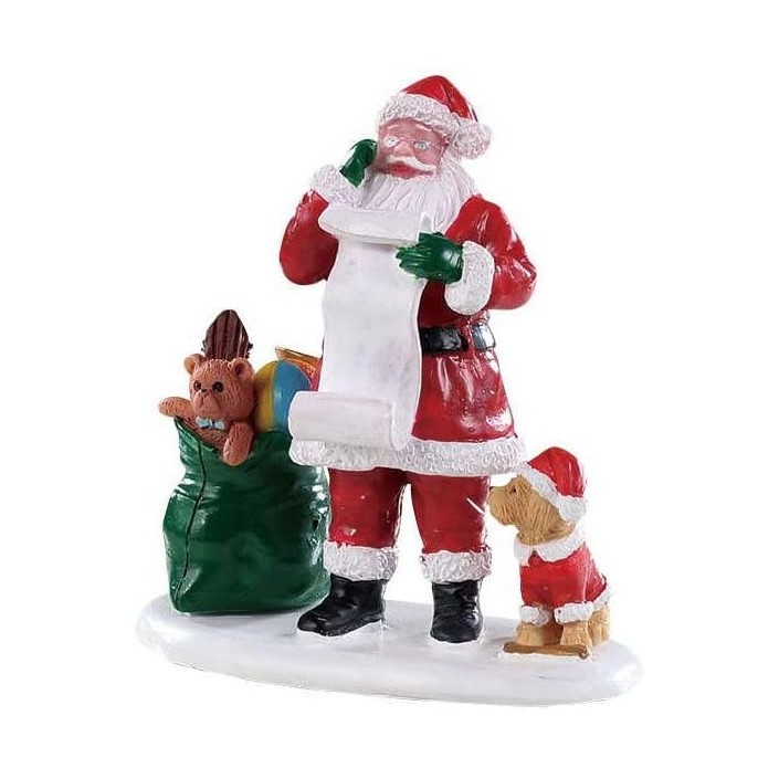Figura Lemax Santa Claus con Mascota y Regalos...