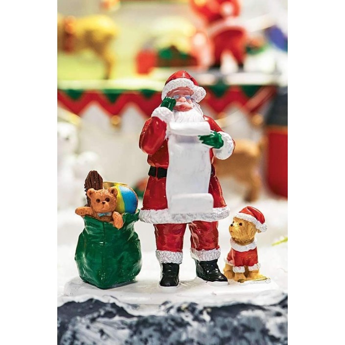 Figura Lemax Santa Claus con Mascota y Regalos...