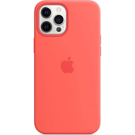 Funda de Silicona con Magsafe para Apple iPhone 12 Pro Max color Rosa Pomelo