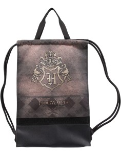 Bolso Harry Potter tipo saco con cordón Logo Hogwarts...